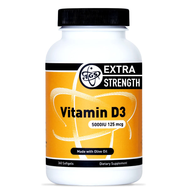 Vitamin D3 in Olive Oil - High Potency 5000 IU, 360 Servings