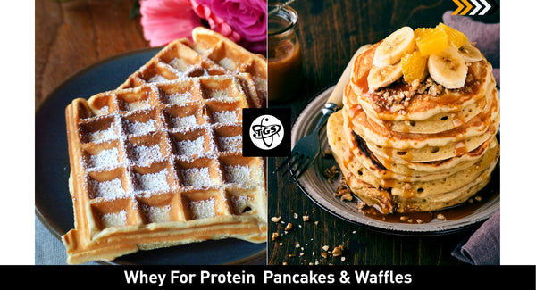 Flavorless whey protein powder is great for protein packed pancakes and waffles